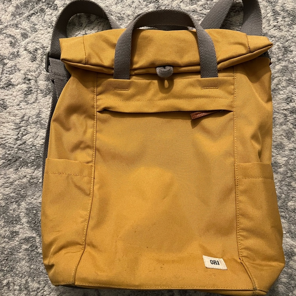 ORI London Finchley Mustard Yellow Backpack